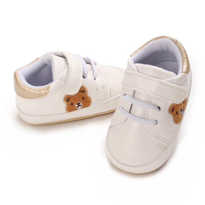 Frühling und Herbst Niedliche Bärenmuster Sportschuhe 0-12 Monate Baby Weiche Sohle Rutschfeste Sneaker – Detail 7