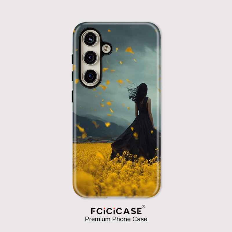 

Чехол для телефона Fcicicase Beautiful Girl с цветочным принтом для Samsung Galaxy A26 A36 A56 A16 A 16 5G Lxuury, акриловая матовая задняя крышка из ТПУ