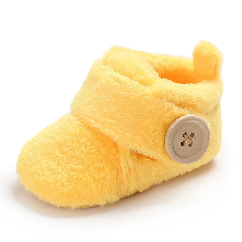 Winter Baby Shoes Newborn Infant Boy Girl Non-Slip Soft Sole Crib Shoes Toddler Plush Fluff Keep Warm Anti-slip Prewalker 0-18M