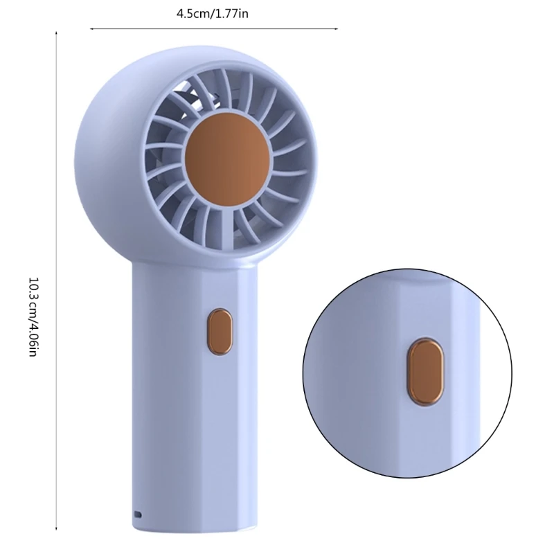 Ventilador mano para viajes, ventilador USB recargable con batería, fácil llevar, envío directo