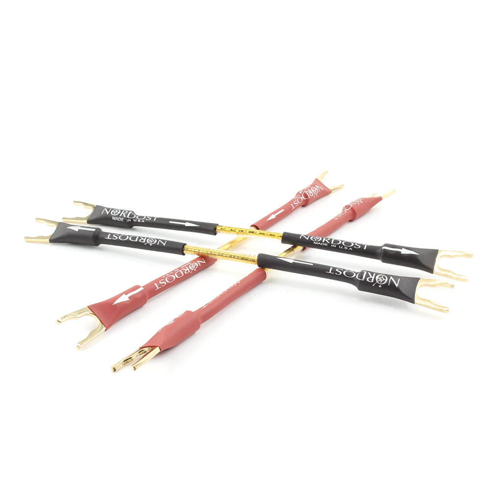 4 teile/satz nordost odin gold versilbert jumper audio kabel mit banane/y spaten stecker lautsprecher brücke kabel