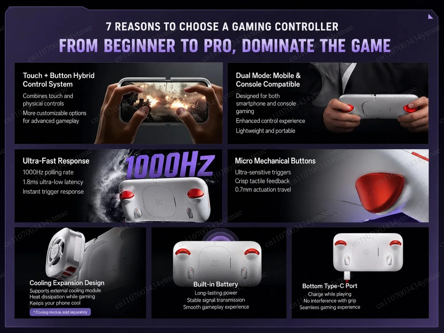 Gaming Gamepad Controller for OnePlus Ace 6 Ultra Mobile Phone Gaming Accessory