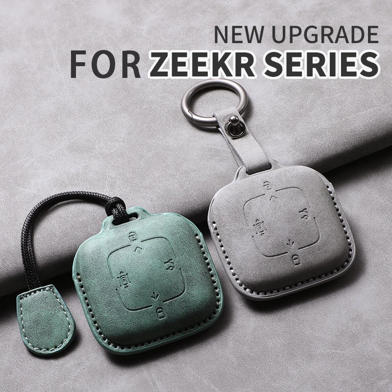 Car Key Case Cover For Zeekr 001 X FR 007 GT 009 Leather Car Remote Key Case Anti-Scratch Protector Shell Decorative Accessories