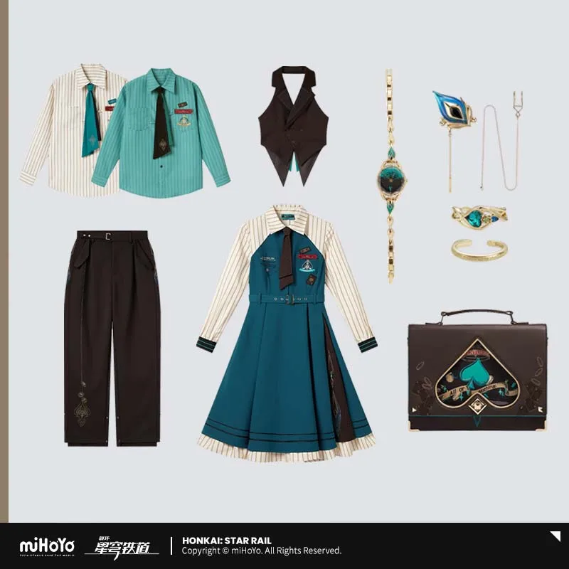 

Sunsyea Honkai Star Rail Official Merch miHoYo Original Authentic Aventurine Theme Impression Clothes