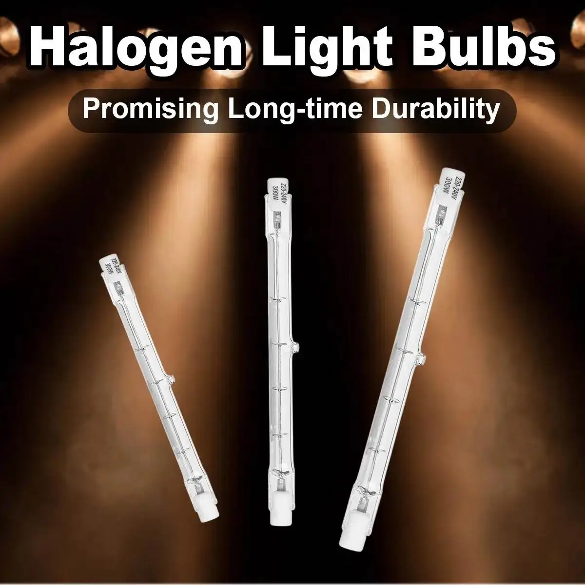 مصابيح الهالوجين R7s القابلة للتخفيف 1500w / 1000w / 500w / 100w / 60w بقيادة المصباح 189mm 220v الشريط الضوء الدافئ الخطي الساطع الأنبوب الزخرفي القوي