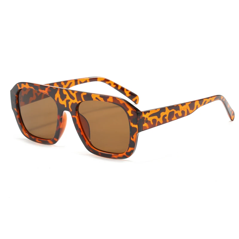 Classic Rectangular Large Frame Sunglasses Women Fashion New Retro Sun Glasses INS Eyeglasses Men Unisex