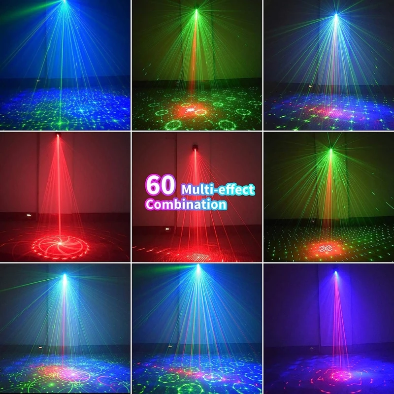 DJ Disco Stage Party Light Voice Control Atmosphere Light RGB Strobe Projector Holiday Decoration Karaoke Bar KTV Gift Birthday