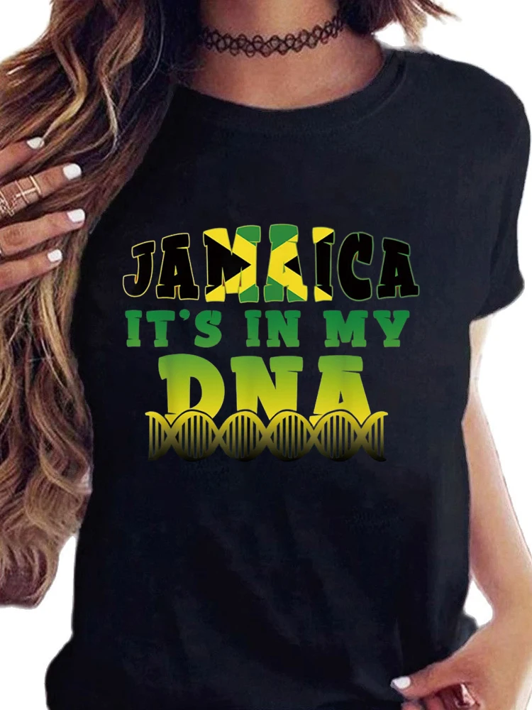 Jamaican Flag Jamaica It`s In My DNA Men Women Kids Gift T-Shirt Teen Graphic Tshirts Friendship Plus Size Tshirts For Youth