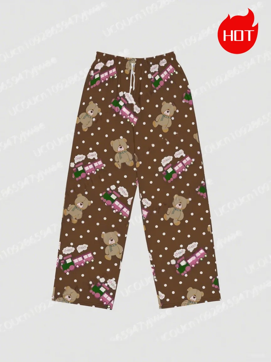 KPop شيطان الصيادين منامة 2025 KPop شيطان الصيادين الدب ثلاثية الأبعاد طباعة موضة عادية السراويل الطويلة لخريف طفل/الكبار بنطلون #2