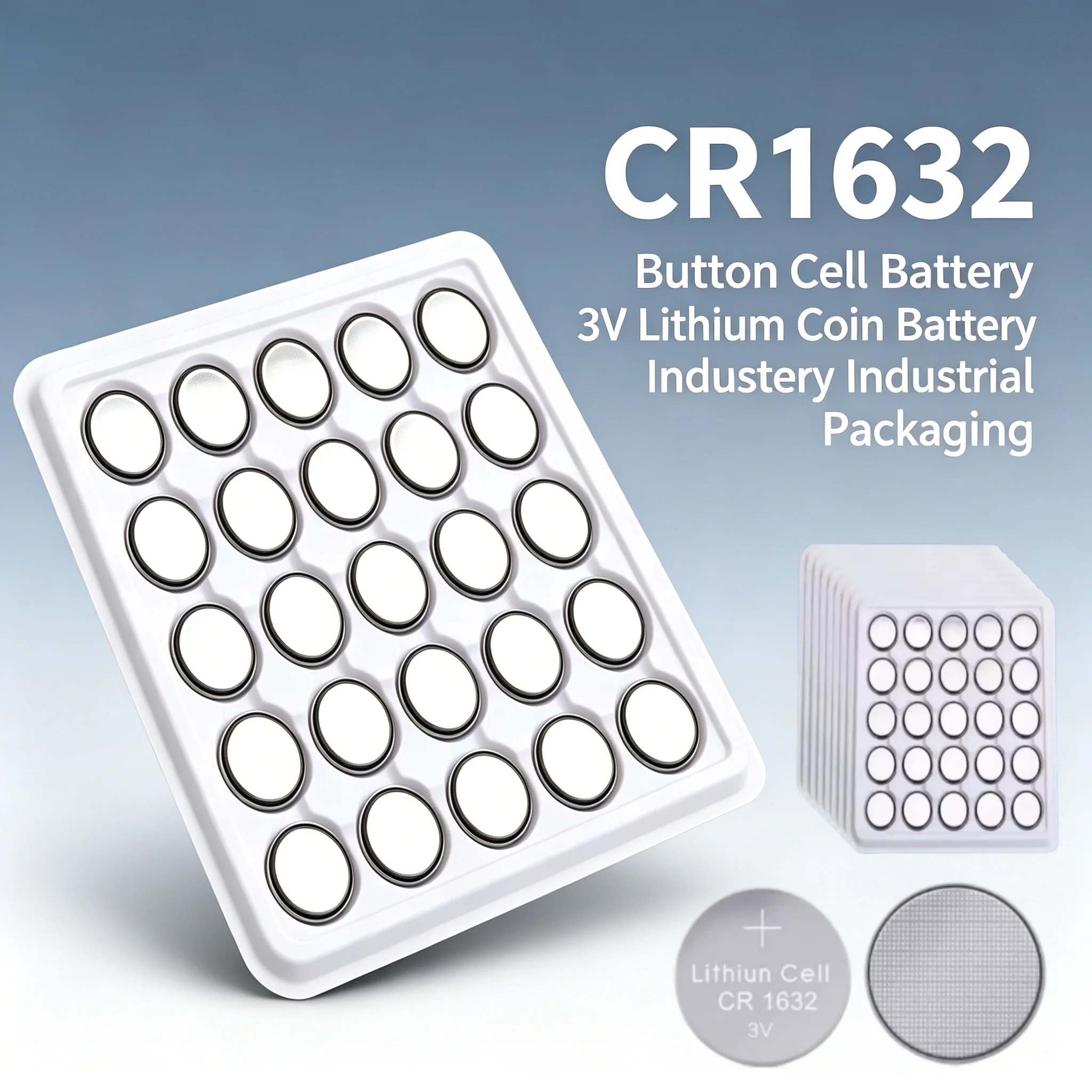 25-200PCS3V CR1632 Battery CR 1632 Lithium Battery DL1632 BR1632 KCR1632 ECR1632 For Car Remote Control Watch Button Coin Cells