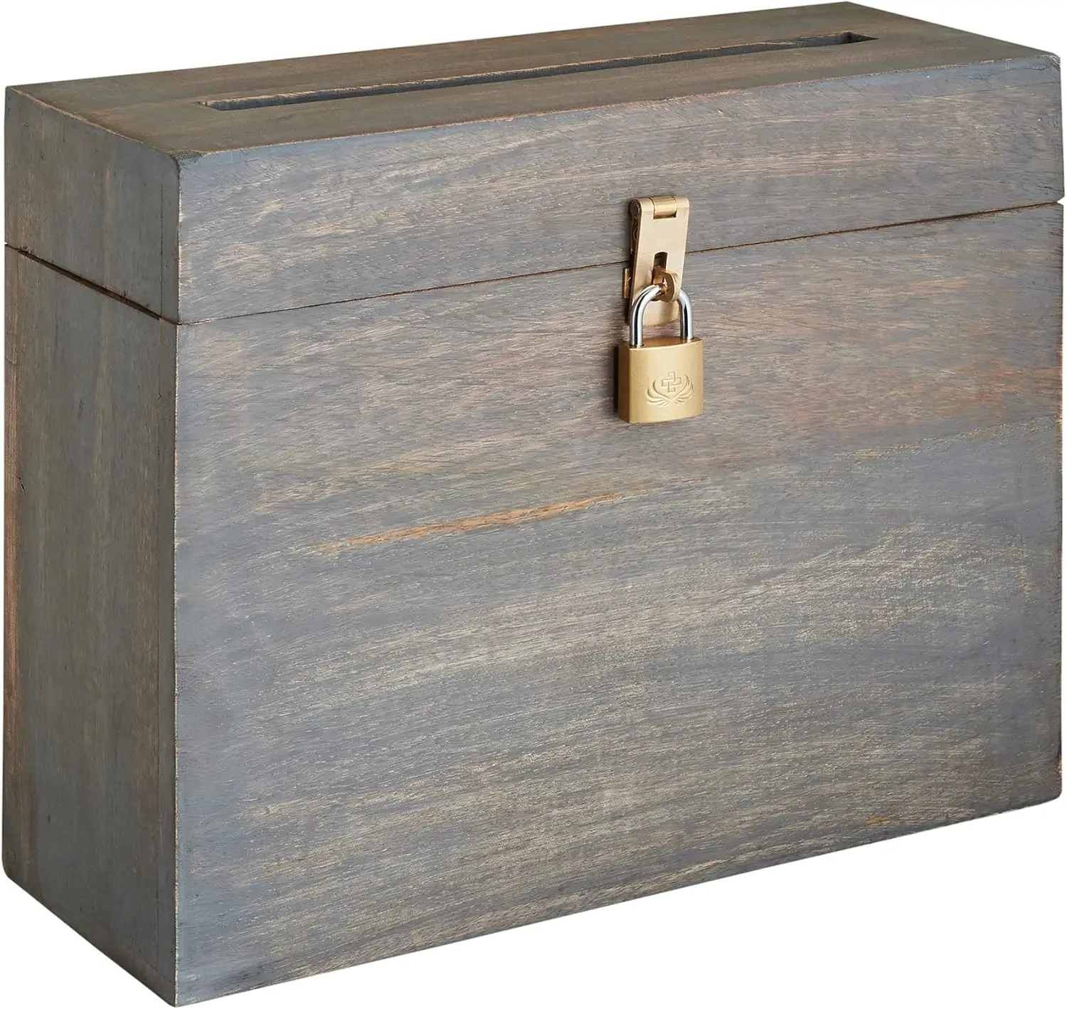 

Серая коробка для свадебных открыток с замком, 12x10x4.5 дюймов, для свадеб, дней рождения, выпускных — надежный держатель для подарков