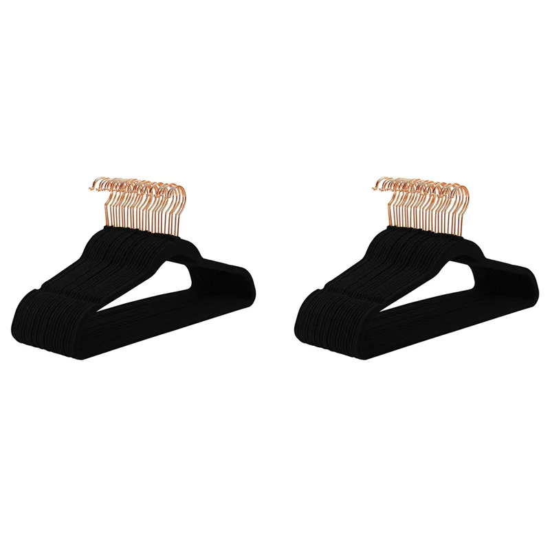 

WORTHOWN-20X Тонкий бархат, нескользящие вешалки для костюма, вешалка для пальто, крючок из черного розового золота