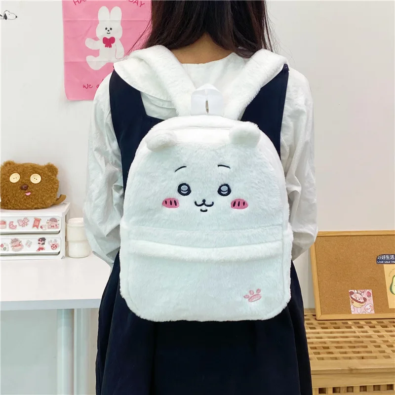 

치이카와 Chiikawa Plush Backpack Kawaii Hachiware Usagi Fashion Mini Girl Backpack Large Capacity Children's Schoolbag Birthday Gift