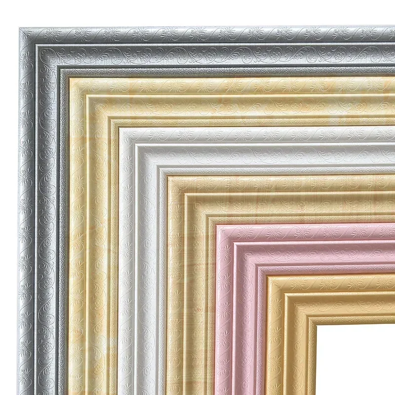3D Wall Trim Line Skirting Sticker Self-Adhesive Vinyl Wall Trim Sticker 230*8*0.8cm Household Waterproof Baseboard Wall-paper