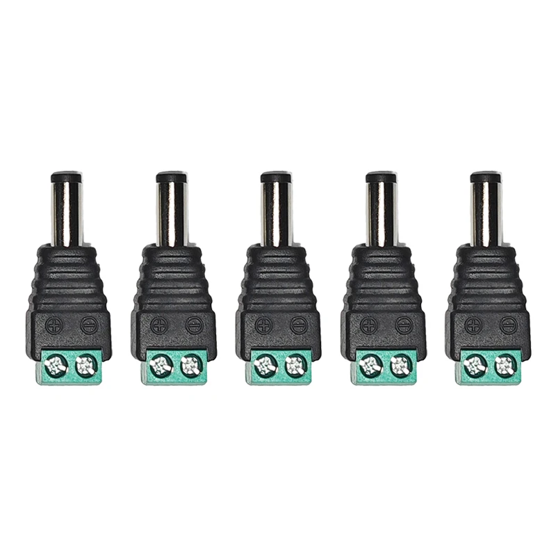 50 sztuk 100 sztuk DC mężczyzna kobieta złącze Led 2.1*5.5mm moc Adapter gniazda Jack kabel z wtyczką łatwy złącze dla 5050 LED listwa oświetleniowa/CCTV — zdjęcie 6