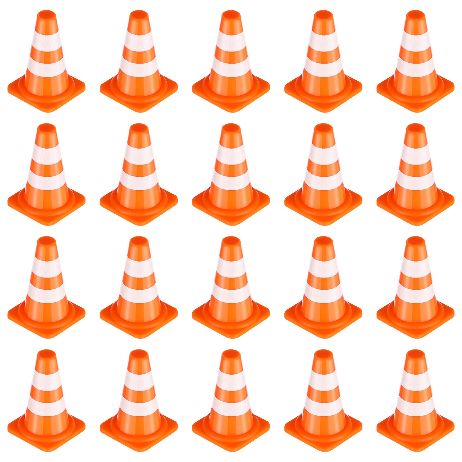 

50 Pcs Traffic Cognitive Toys Mini Safety Cones Road Signs Kids Educational Toy Lightweight Compact Storage Parent Child