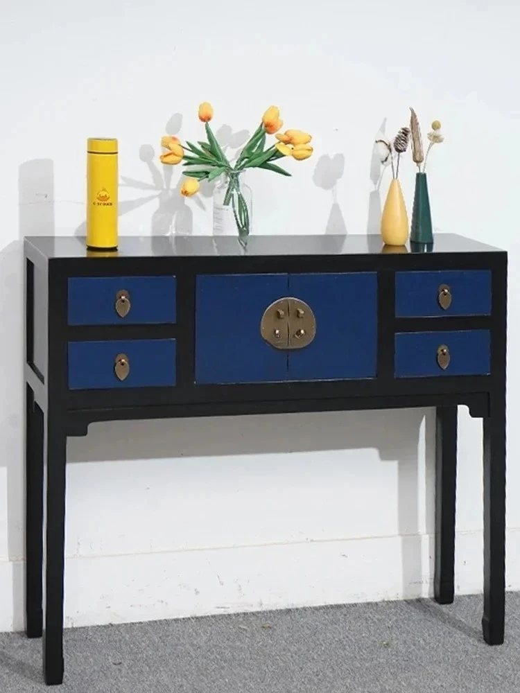 FFStyle Console High Leg Cabinet Multi-Functional Retro Lady Cabinet Dressing Table