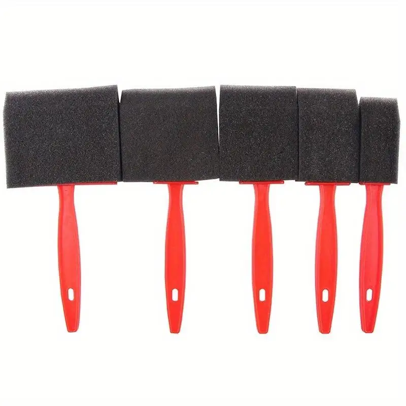 5pcs Set Foam Paint Brush Sponge Oil Stain Polyurethane Craft Art Painting Tools for Kids Creative DIY Projects