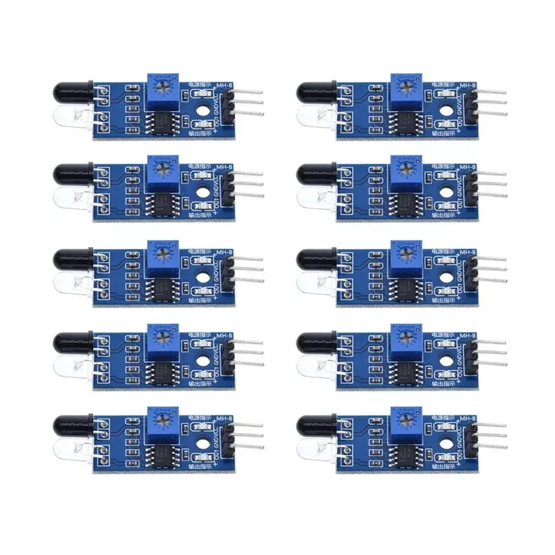 

10PCS/Lot 3PIN DIY Smart Car Robot Reflective Photoelectric IR Infrared Obstacle Avoidance Sensor Module