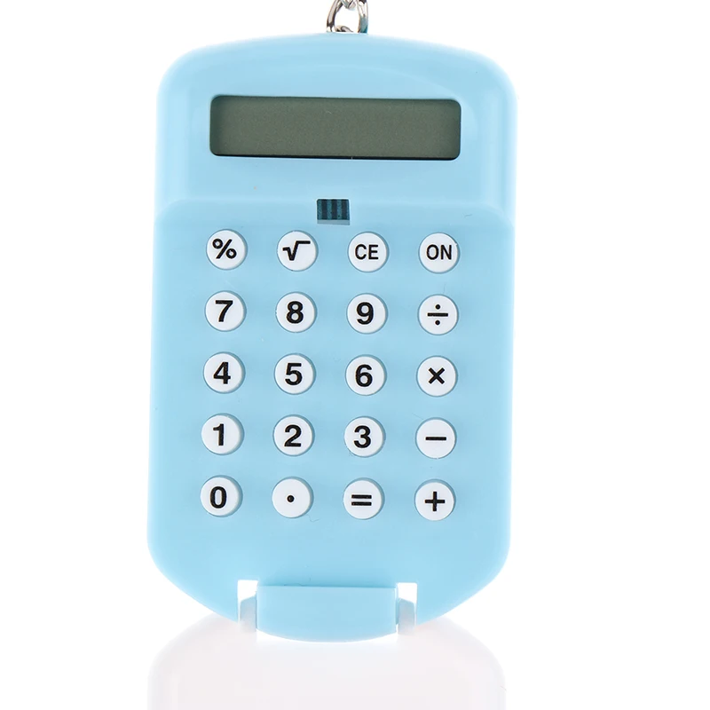 Mini Cute Lid Calculator Display Office Supplies Primary School Exam Public Use Portable Calculator Pocket Size Keychain