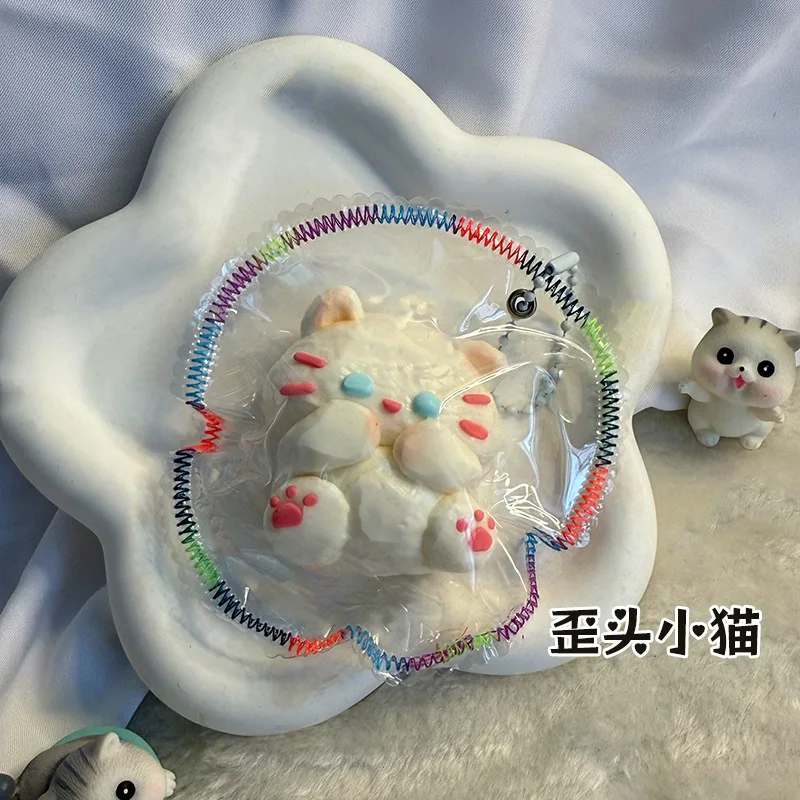 2025 New Taba Squshy Cartoon Animal Baby Cream Slime Silicone Kids Fidget Squeeze Sensory Toy  Girls Holiday Gift Backpack Charm