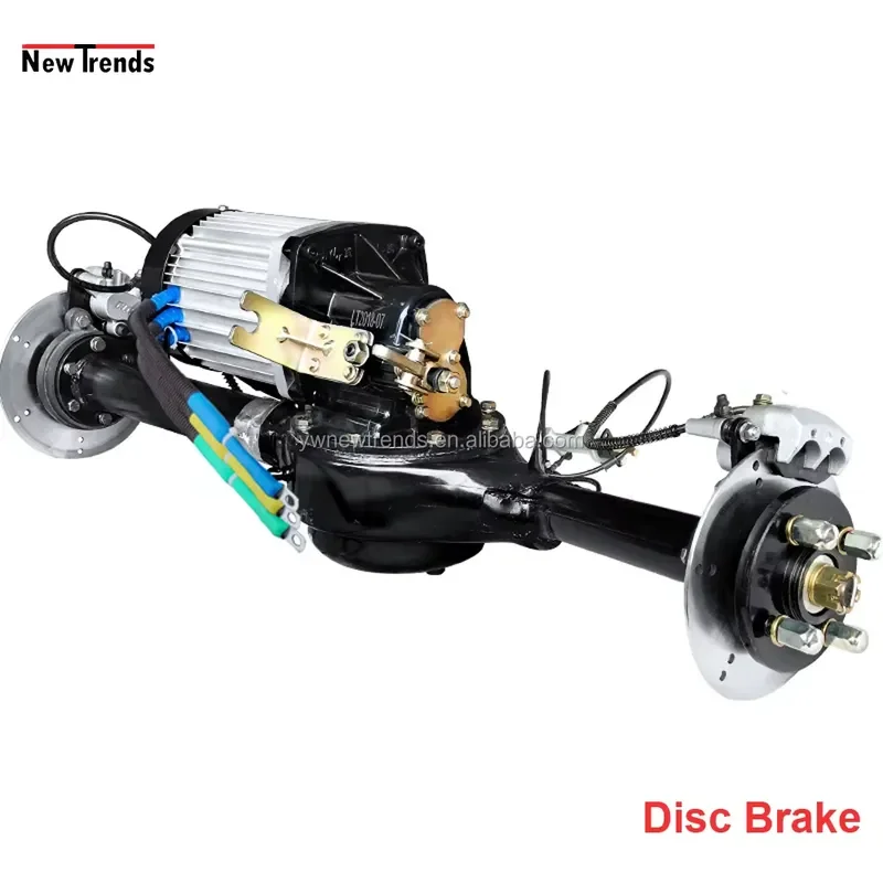 2200 W 60V 72V Big Power Brushless Differential Motor Disc Brake Rear Axle Assembly for Electric Tricycle Four-wheeler