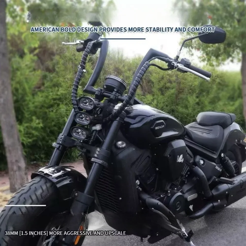 Motorcycle modified heightened handlebars, heightened steering handles, and faucet handles FOR BENDA Dark Flag 500
