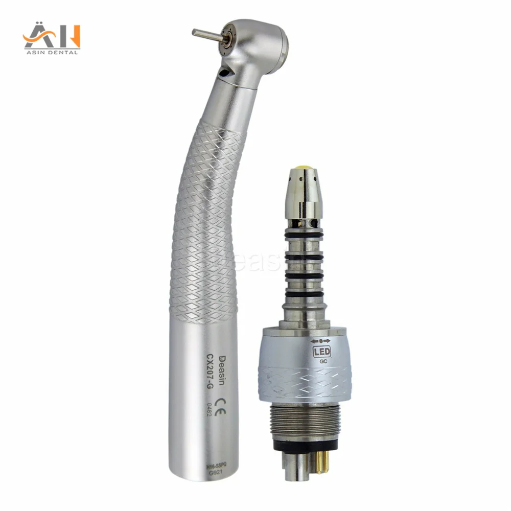 COXO Dental LED Fiber Optic High Speed Handpiece Air Turbine E Generator LED Coupler Fit for kAVO NSK