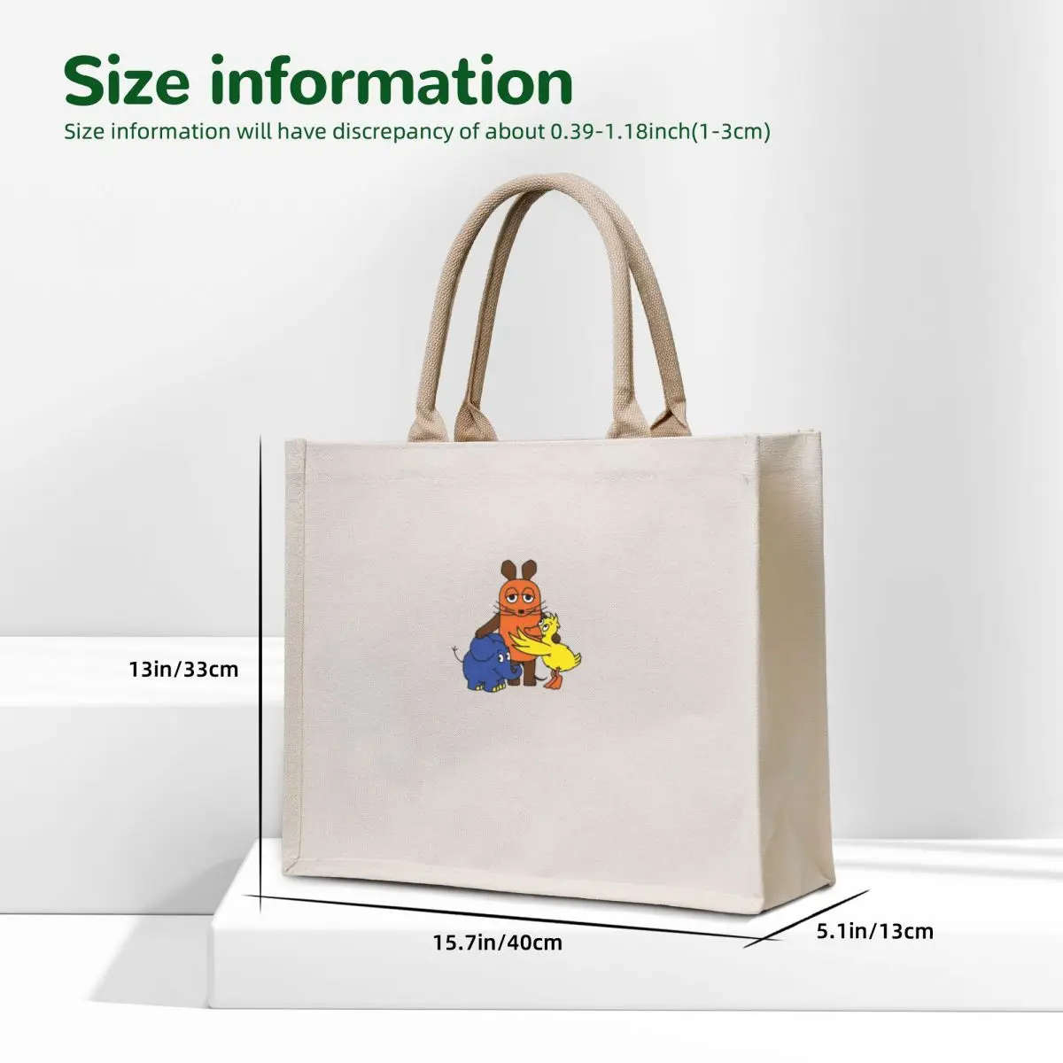 Sendung mit der Maus / Elephant / German tv Tote Bag tote bag canvas shopping cart bags Handbags women