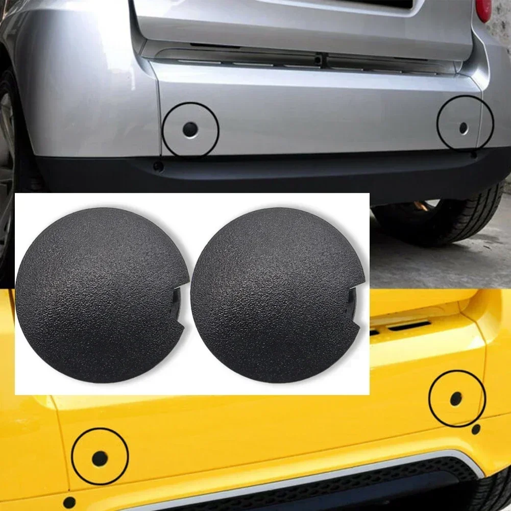 2Pcs Rear Bumper Towing Eye Cover Tow-Cap Plug For Fortwo  2008-2016 Trailer Hood Trim Cover Accessory