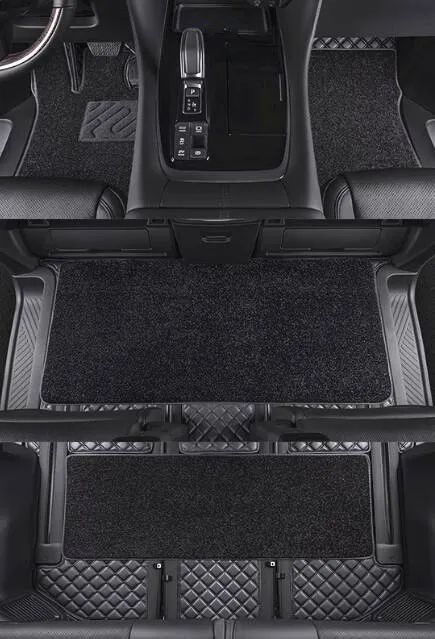 Top quality rugs, Custom full set car floor mats for Right hand drive Toyota Vellfire 2026-2002 7 8 seats double layers carpets