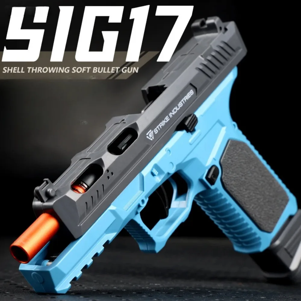 P320 EVA Safety Soft Bullet Toy Gun  Continuous Firing with Blowback Outdoor CS Shooting Game Christmas Birthday Gift view 6
