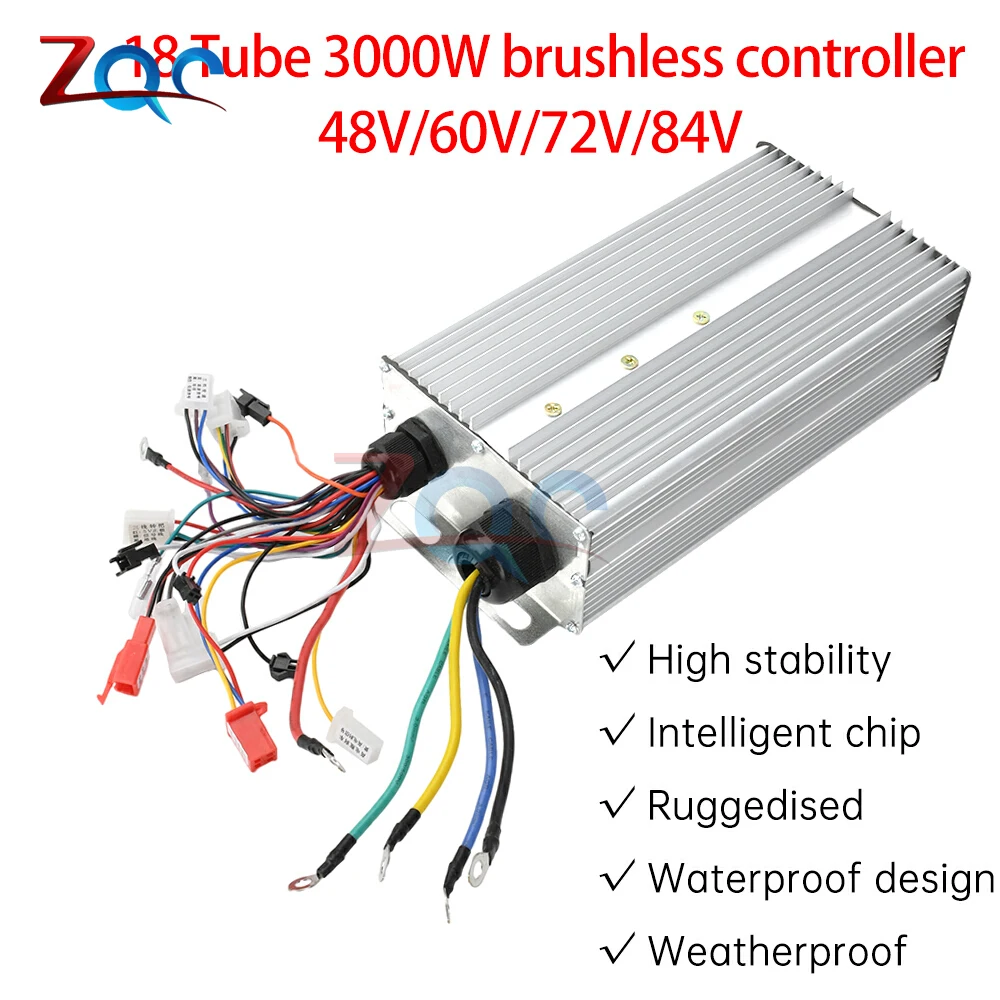 

48V 60V 72V 84W 2000W-3000W Brushless Controller 18 Mosfet for BLDC motor/electric bike/ebike/tricycle/motorcycle