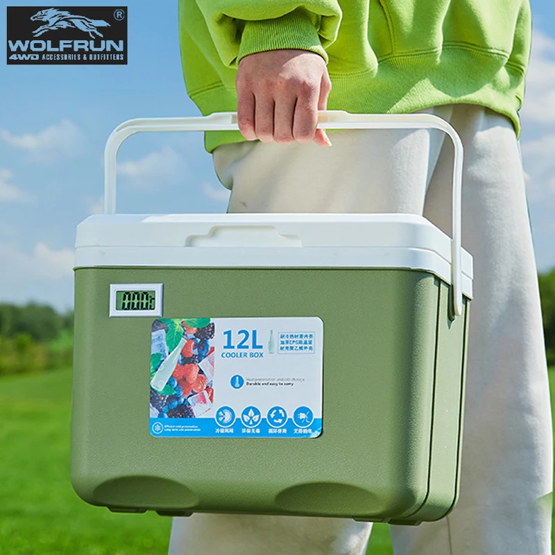 

Camping Cooler Container 5/12L Fishing Cooler Box Outdoor Ice Box for Hiking Fishing Tackle Box Refrigeration Case Organizer