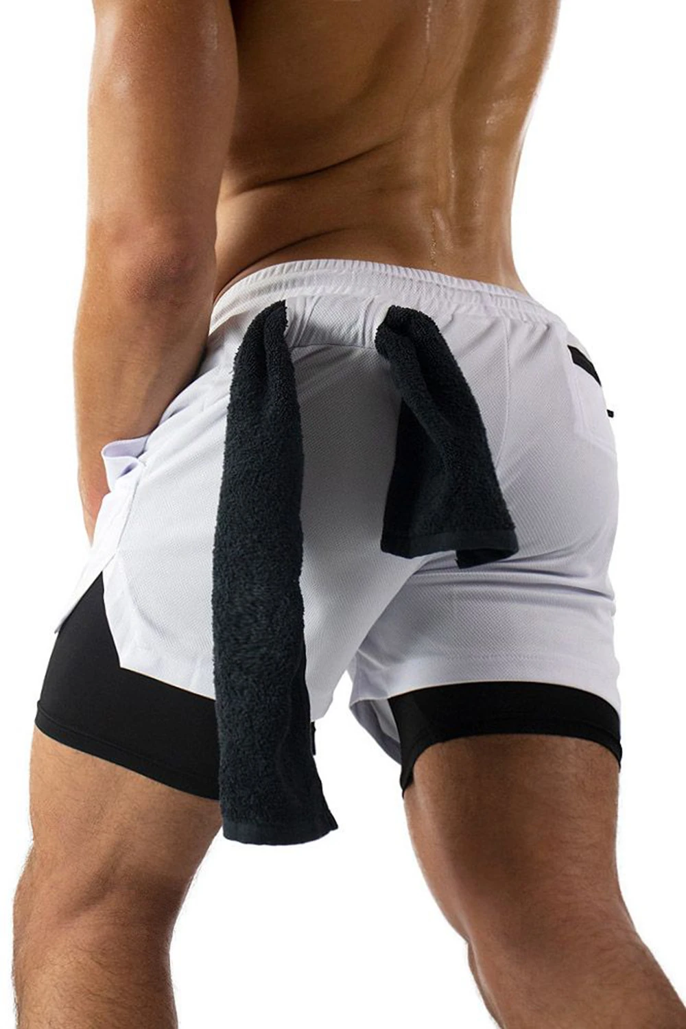 2025 الرجال السراويل الرياضية اثنين في واحد تنفس عادية التجفيف السريع طبقة مزدوجة السراويل الصيف تشغيل رياضية الصالة الرياضية ShortsM-3XL #6
