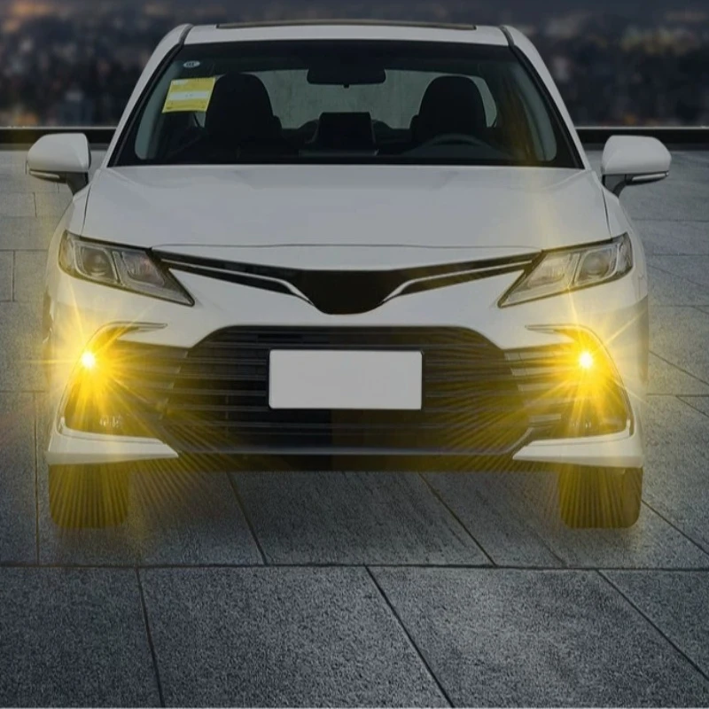 For Toyota Camry 2018-2023 Front Fog Lamp Led Lens High Brighness Golden Eye Fog Light Modification Accessories