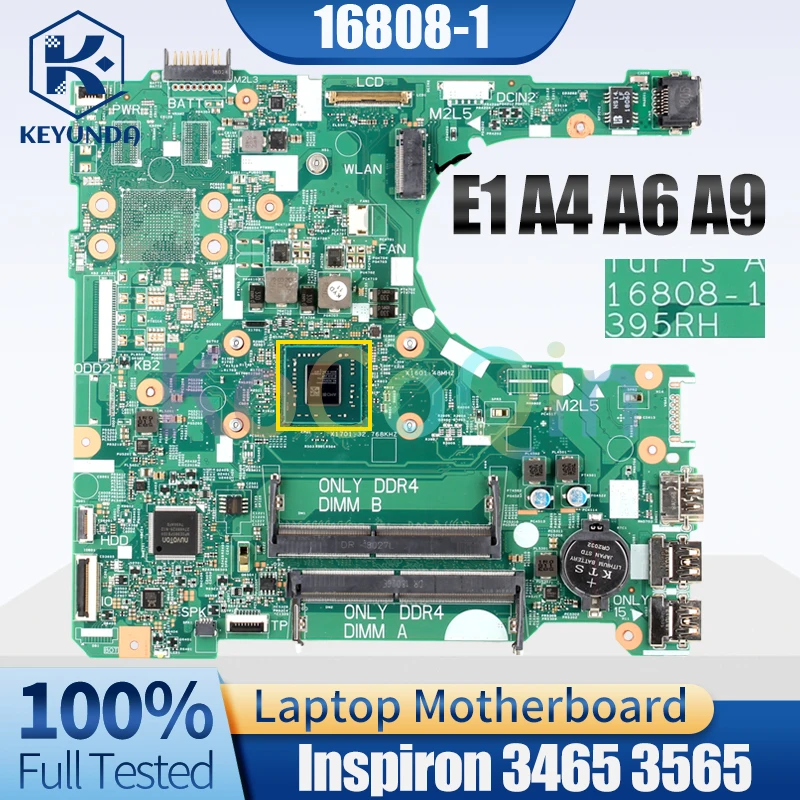 For DELL Inspiron 3465 3565 E2-9000 A4-9200 A9-9400 A9-9425 Laptop Motherboard CN-0JCKNX 0H9JPV 16808-1 Notebook Mainboard