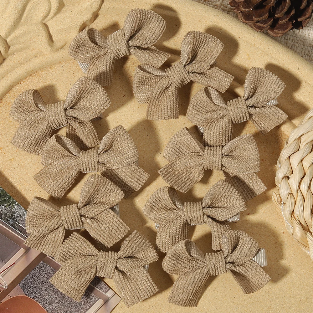 10 Stück/Set Mädchen-Haaraccessoires, süße, niedliche einfarbige Schleifen-Haarspangen, für Kinder, Babygeburtstage, Partykleid-Haaraccessoires – Detail 8