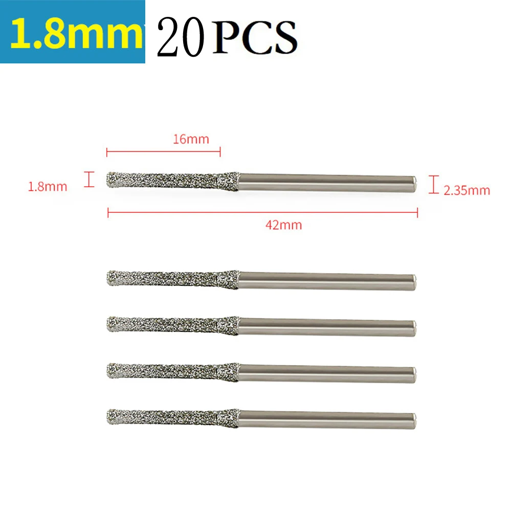 High Strength Drill Bits Set Needle-shaped Bits Silver Jewelry Making Drill Razor-sharp Cutting Performance 20PCS Drill Bits Set