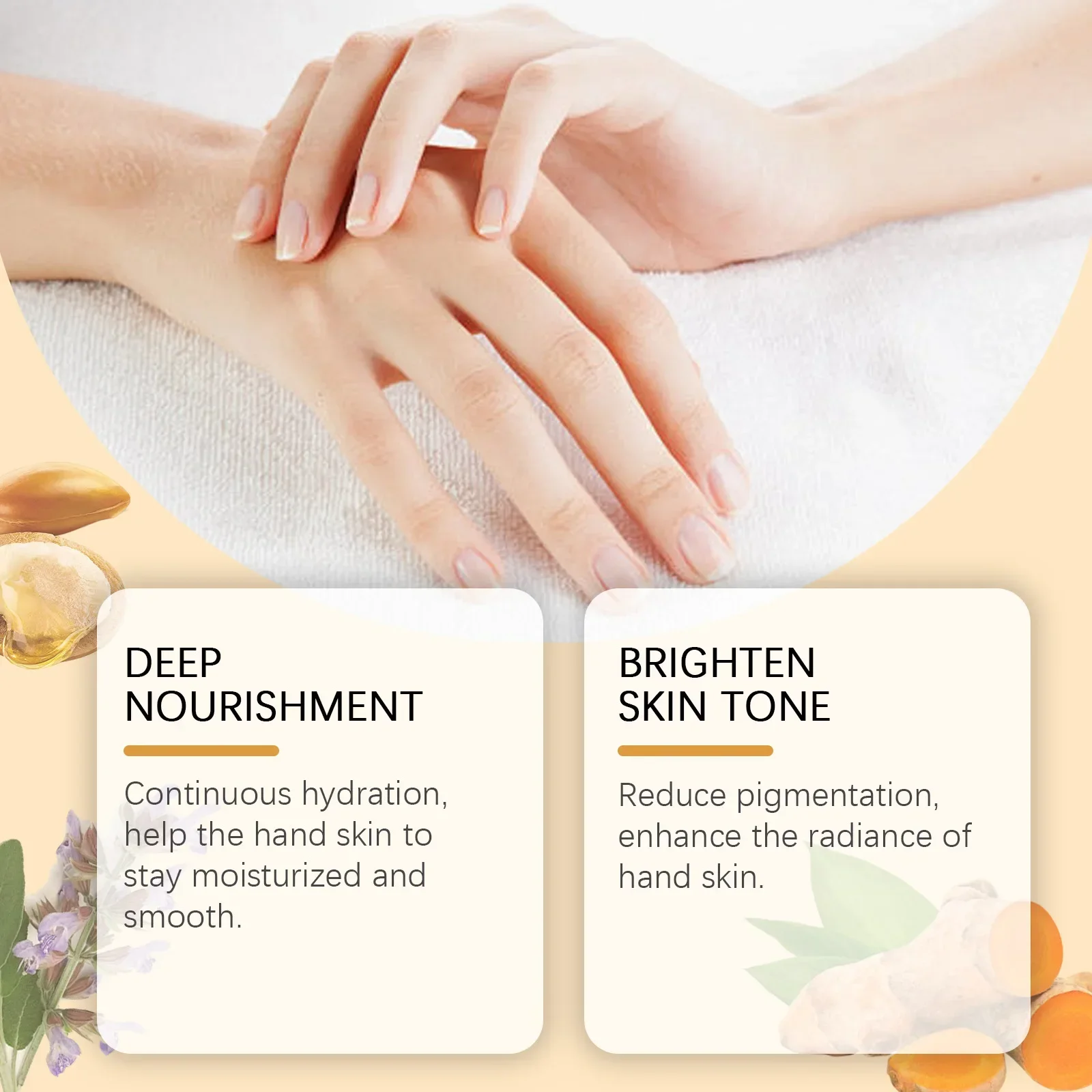 الكركم القرنفل كريم اليد التصبغ شفاء متصدع تتلاشى الخطوط الدقيقة ترطيب إصلاح مكافحة الشيخوخة ترطيب عميق تبييض #2