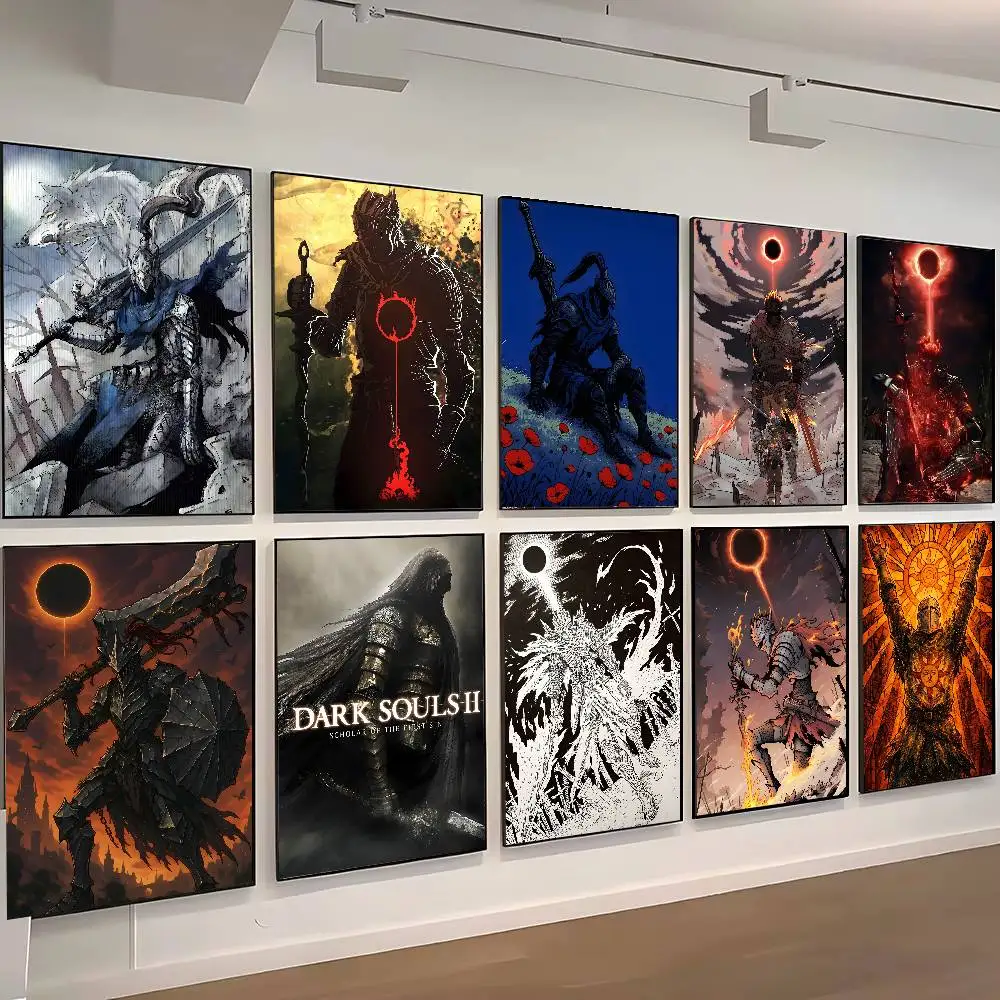 Wall Art Print Poster Japanese Art Exhibition Decorative Painting Modern Home Decor Unframed Dark Fantasy RPG D-Dark S-Souls