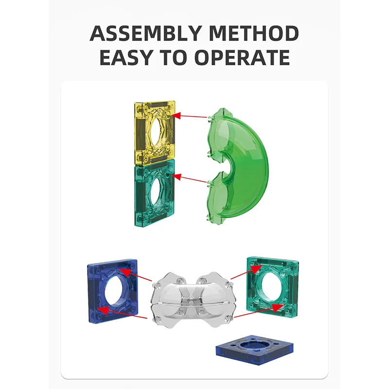 94PCS/160PCS 3D Magnetische Track Bausteine Set Rutsche Bälle Laufen Tracks Puzzle Pipeline Bildung Spielzeug DIY ziegel Kinder Geschenke