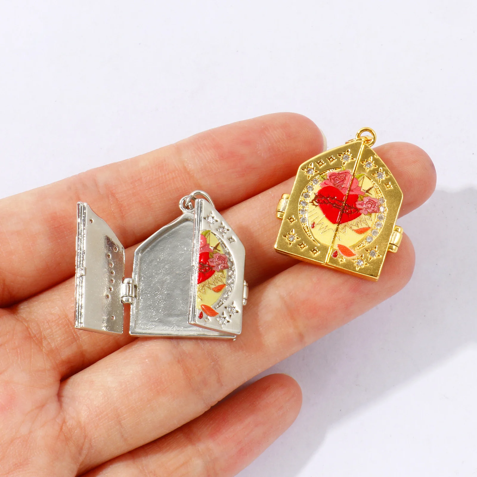 1 szt. mosiężna ramka na zdjęc – Heart Locket Necklace Photo recenzja i cena
