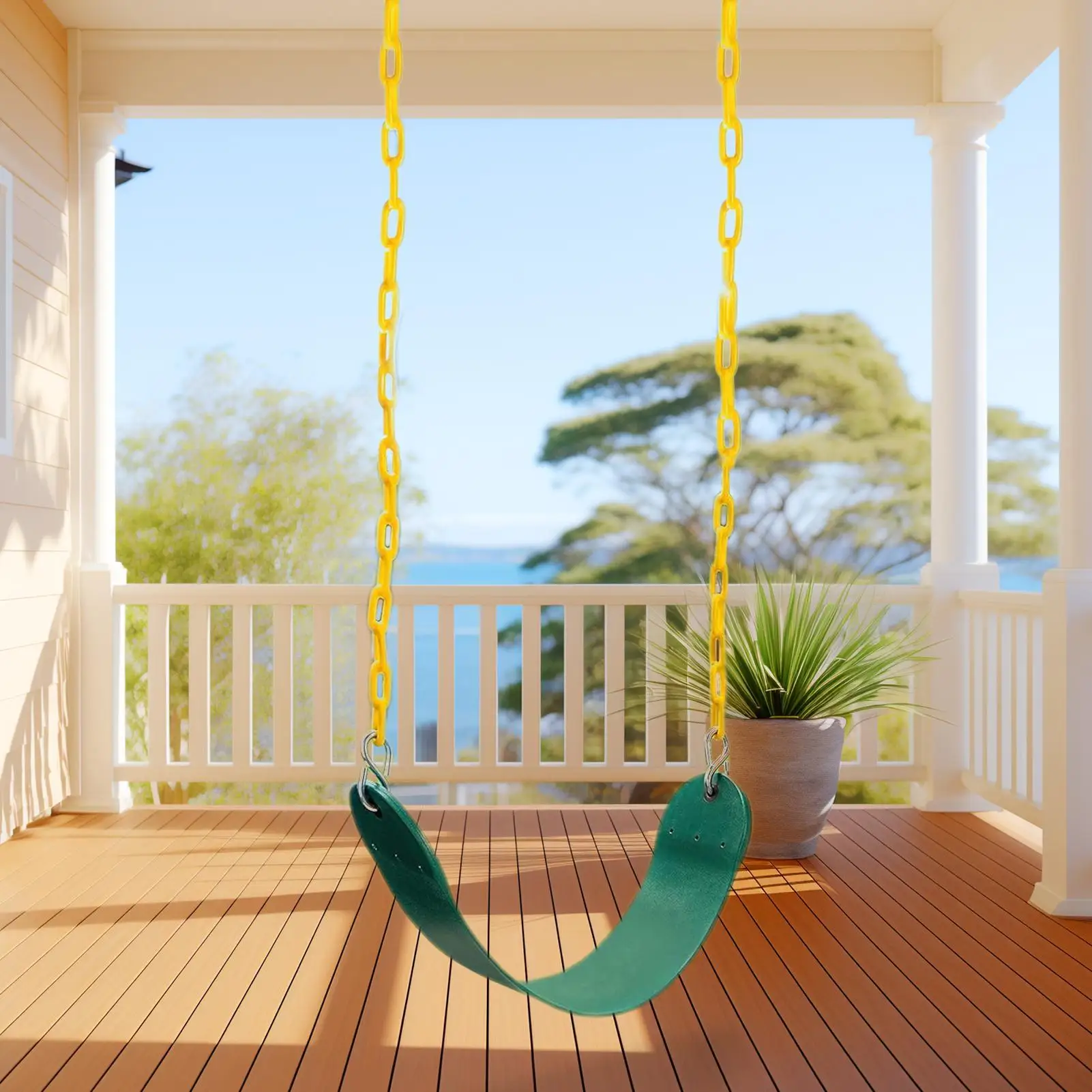 

Качающееся сиденье, игровая игрушка на открытом воздухе, сиденье-качалка, противоскользящая игрушка зеленого цвета, интерактивная игрушка для детей, мальчиков и девочек, садовое дерево, парк заднего двора