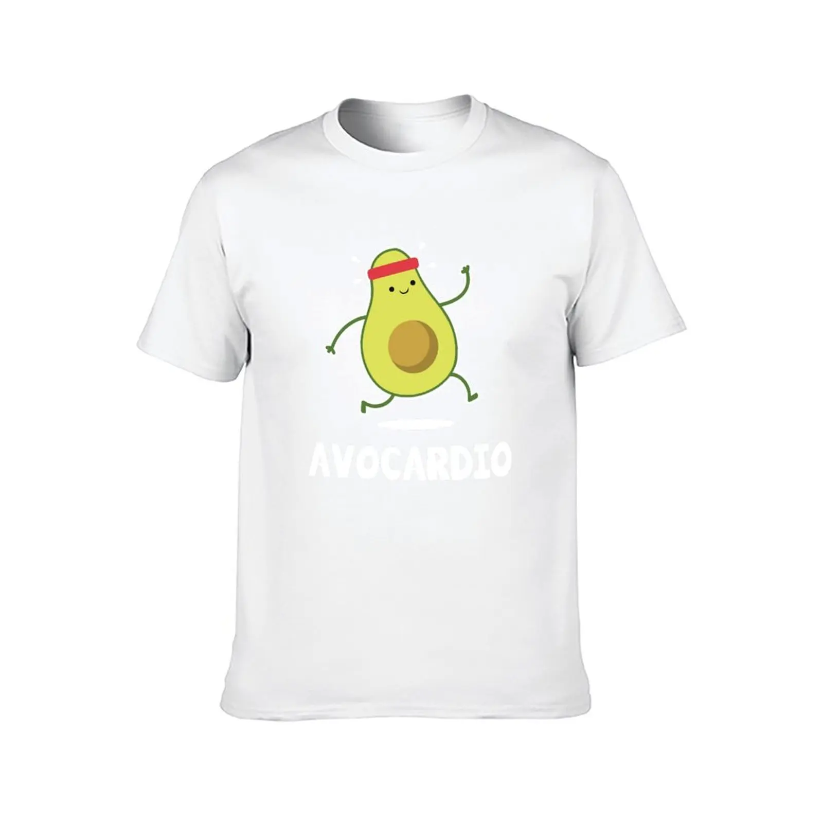 Avo cardio engraçado treino frutas tropicais abacate camisa homem t camisa de algodão pesado anime camiseta