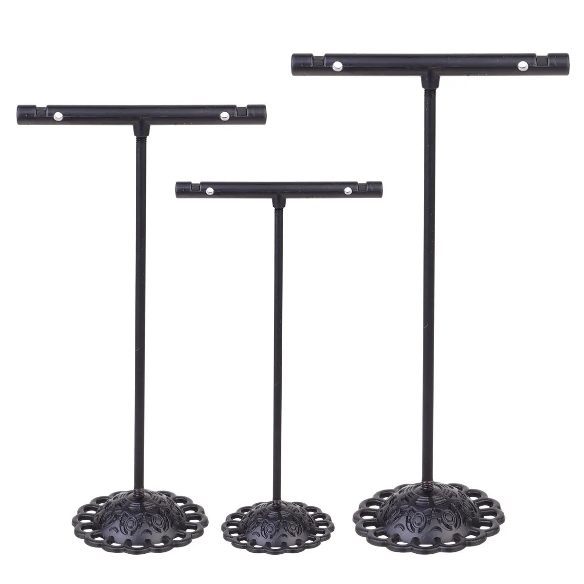 3Pcs T-Shape Earrings Display Iron Stand Ear Studs Organizer Rack for Earrings Bracelet Keys Jewelry T Shape Earring Display