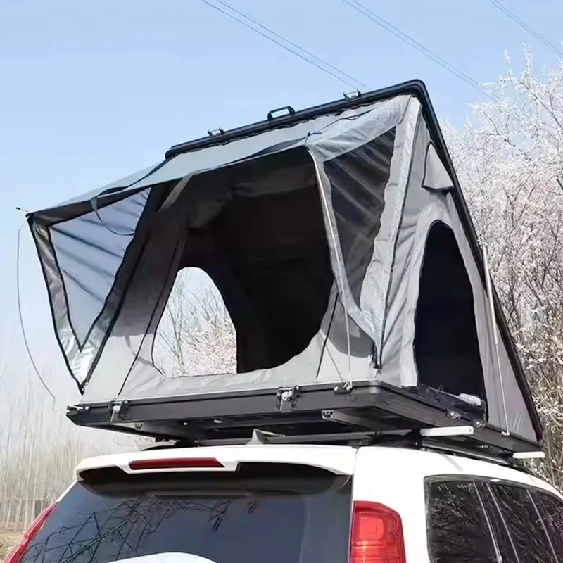 Premium Universal Ultralight Aluminum Hard Shell Rooftop Tent Waterproof for 4X4 SUV Pickup Overland Camping