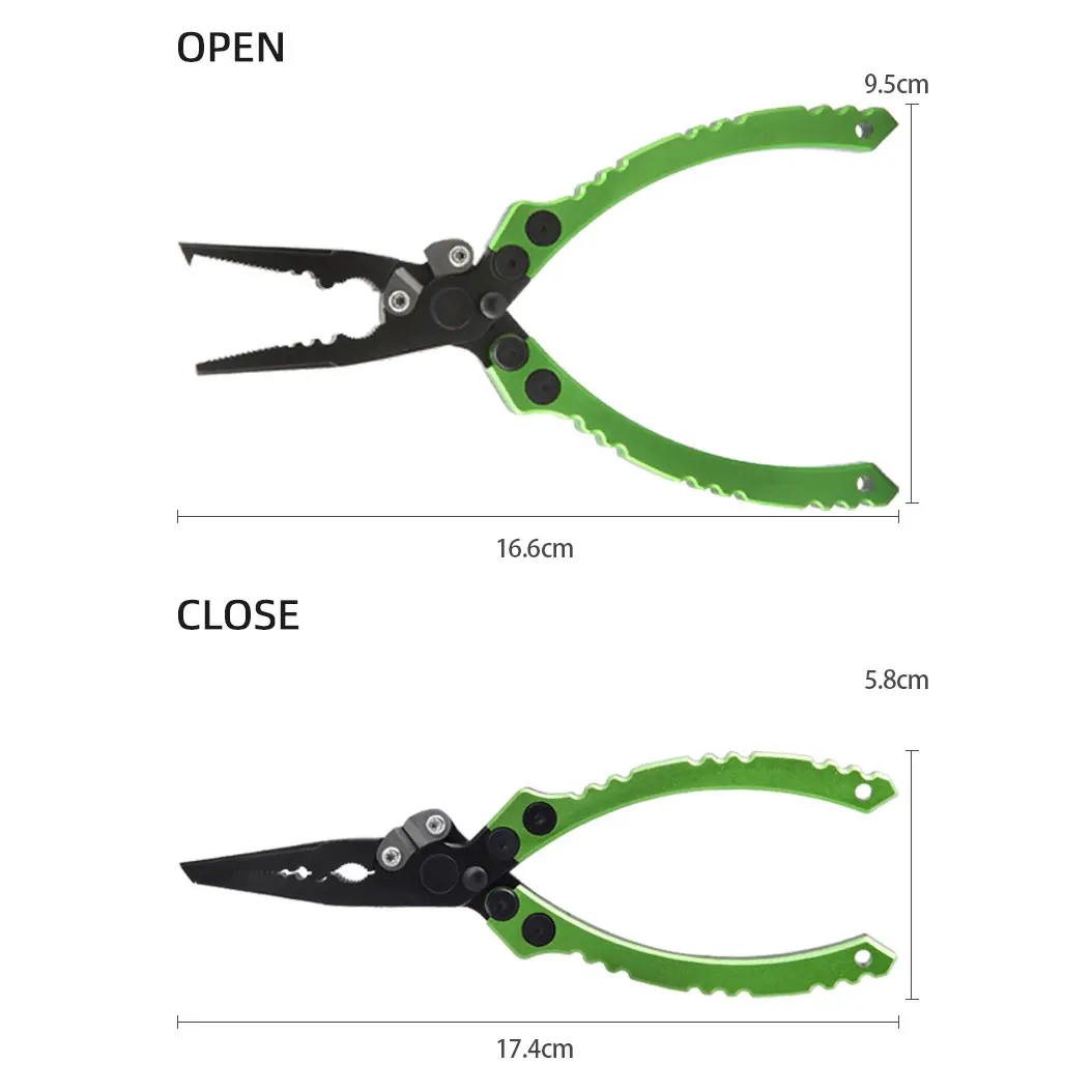 Dobeli Aluminum Alloy Eagle Nose Lua Pliers Multi-functional Lua Pliers Cutting Line Open Ring Tool Outdoor Fishing