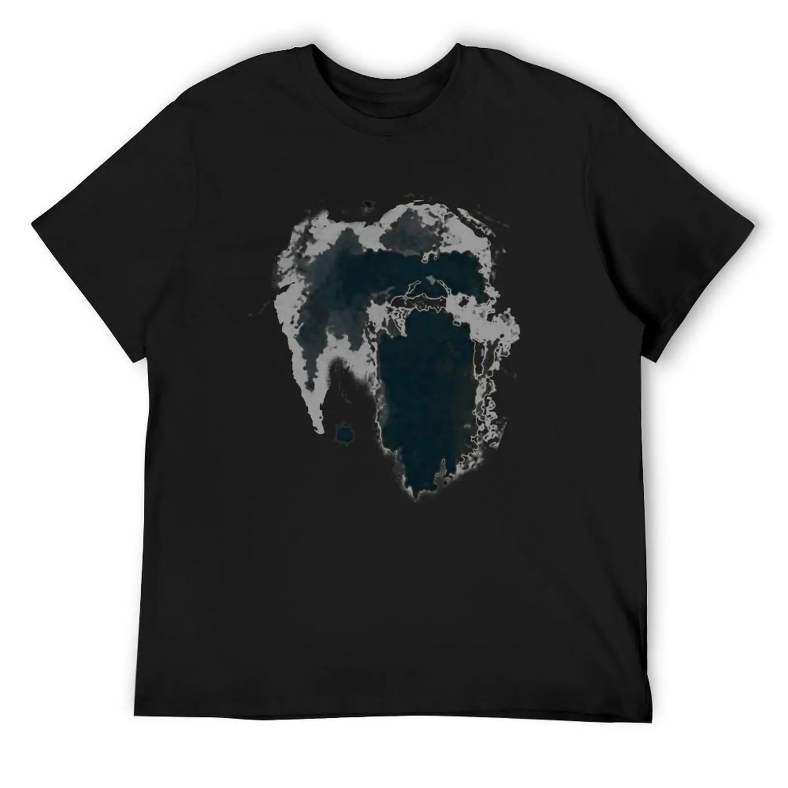 King Kong Ink Blot on Denham's Map T-Shirt oversized t shirt plus sizes boys whites clothing for men