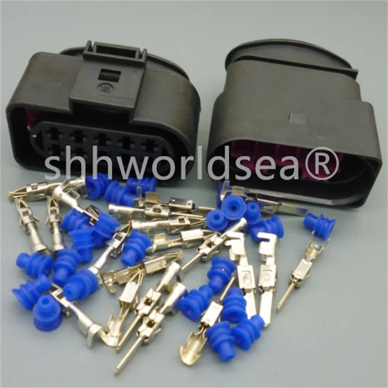 2/10sets 10 Pin car headlight plug connector for VW series Auto waterproof connector for VW For Audi Magotan POLO Bora